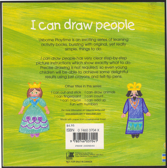 I Can Draw People by Ray Gibson and Amanda Barlow back cover