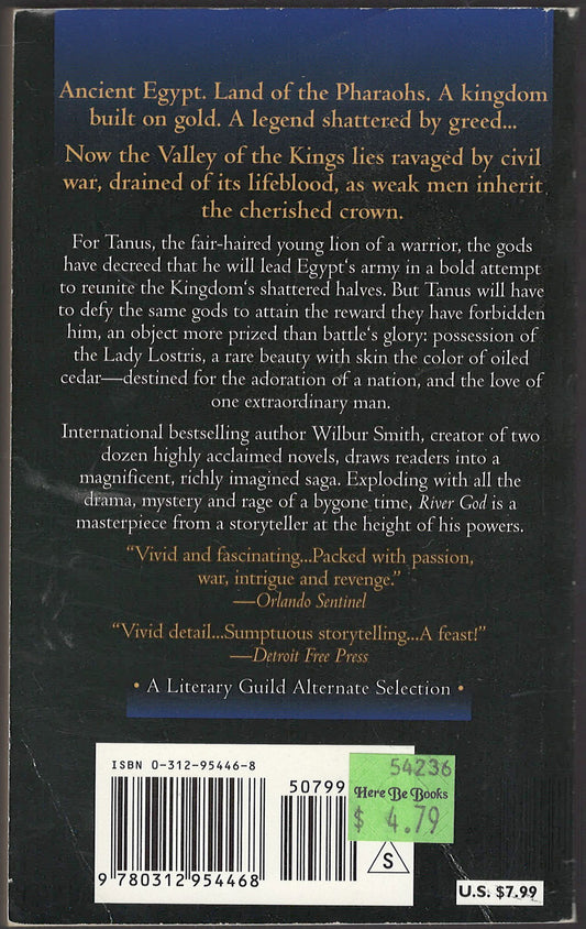 River God by Wilbur Smith back cover