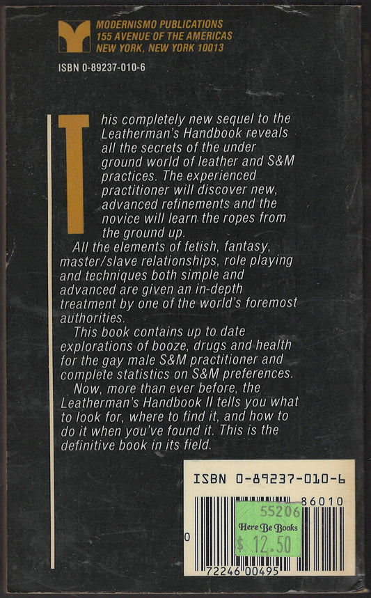 The Leatherman's Handbook II by Larry Townsend back cover
