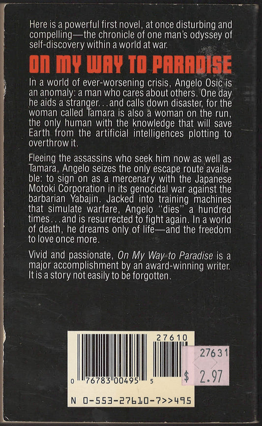 On my Way to Paradise by Dave Wolverton back cover