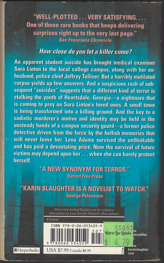 A Faint Cold Fear by Karin Slaughter back cover