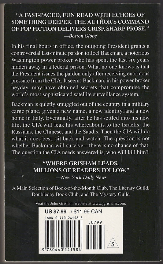 The Broker by John Grisham back cover