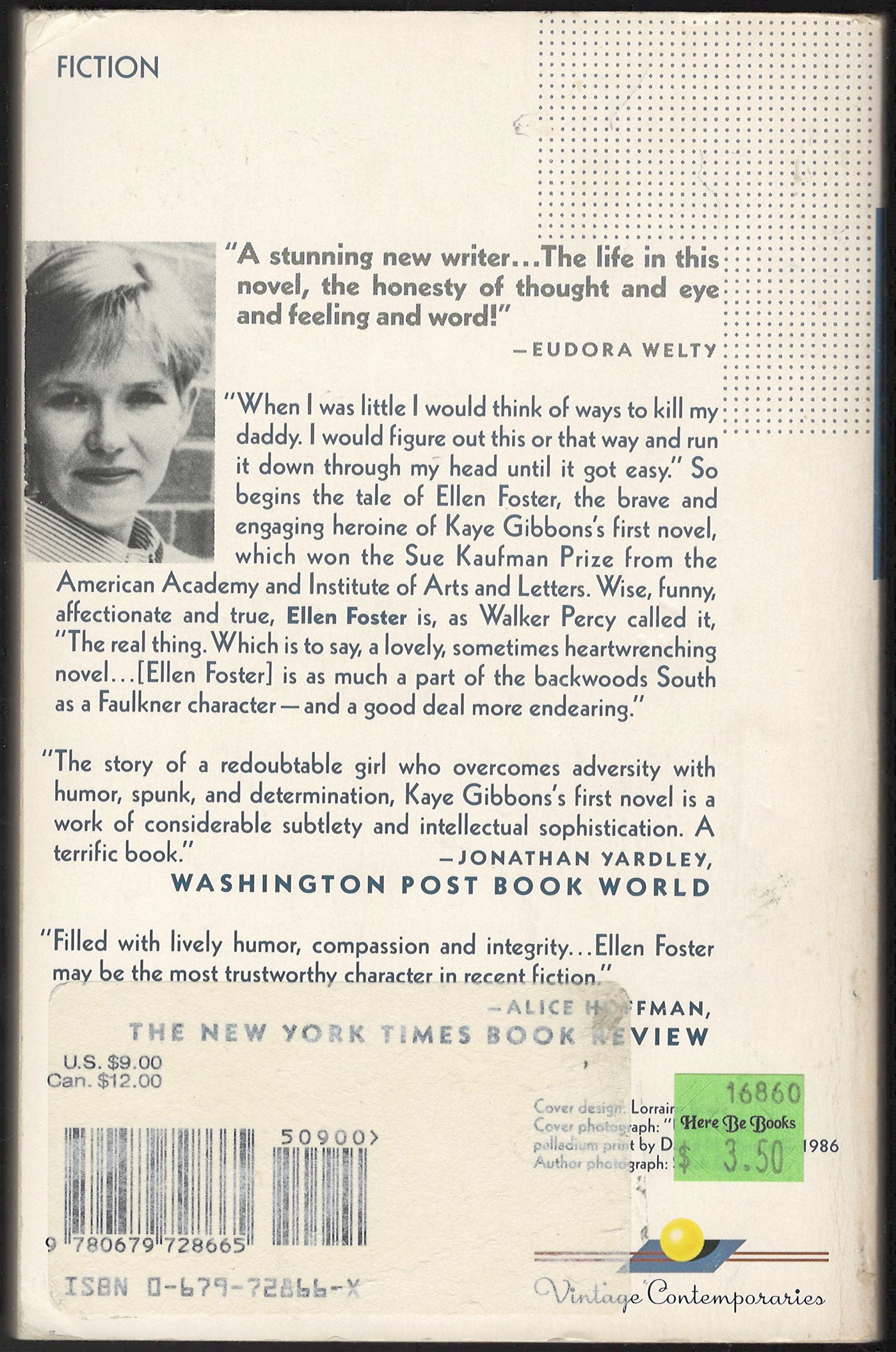 Ellen Foster by Kaye Gibbons back cover