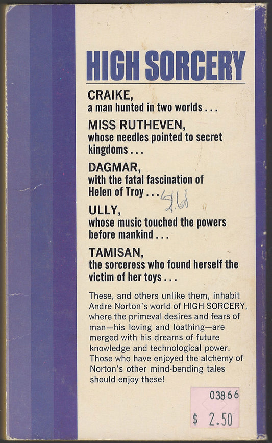 High Sorcery by Andre Norton back cover