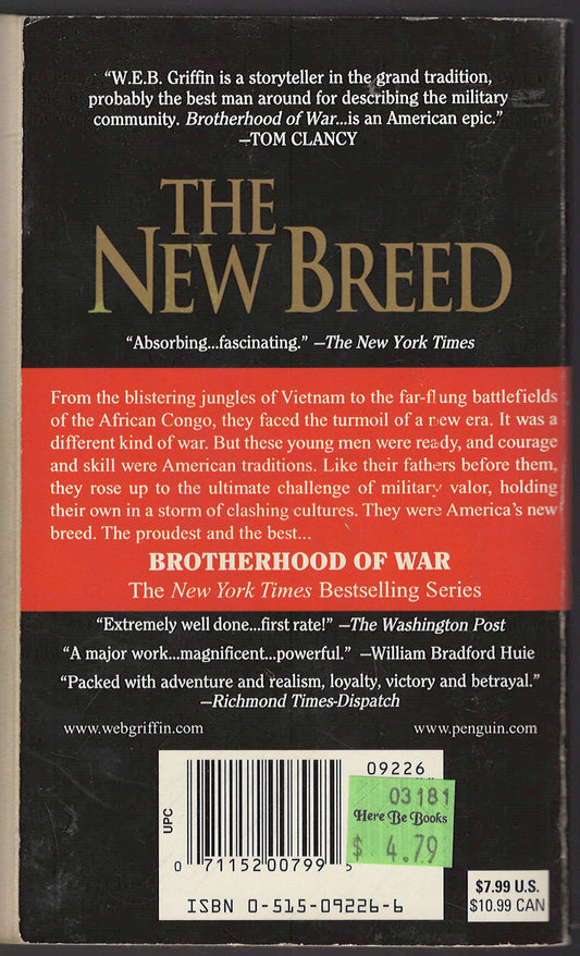 The New Breed by W.E.B. Griffin back cover