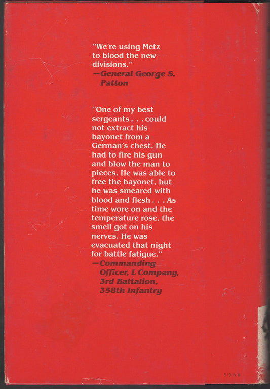 The Unknown Battle: Metz, 1944 by Anthony Kemp back cover
