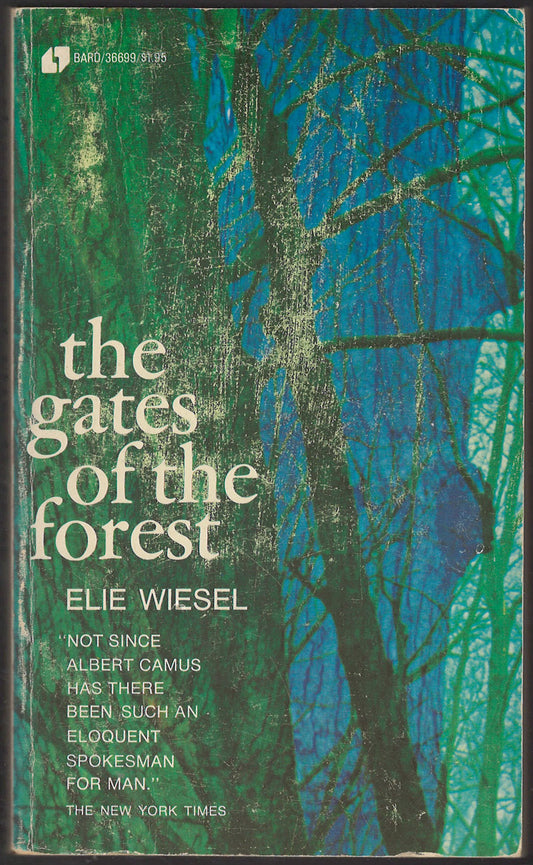 Front cover of The Gates of the Forest by Elie Wiesel with an illustration of trees.