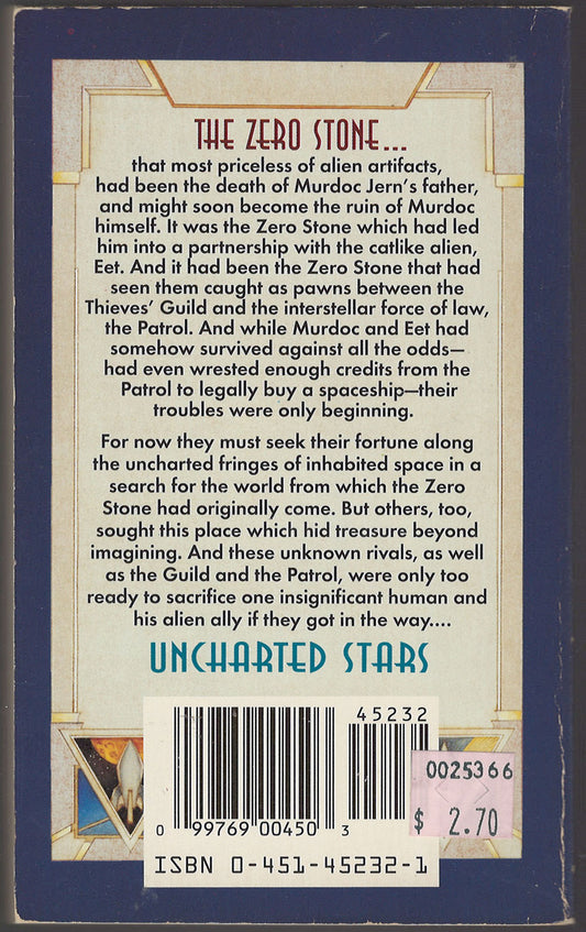 Uncharted Stars by Andre Norton back cover