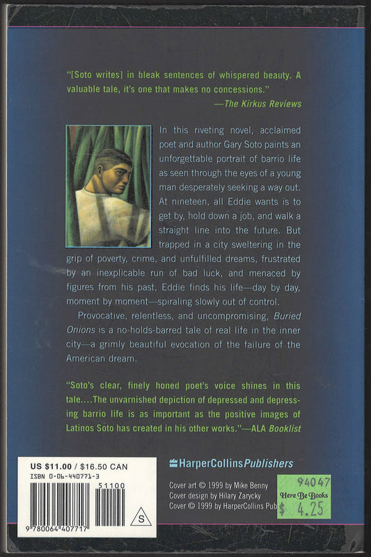 Buried Onions by Gary Soto back cover
