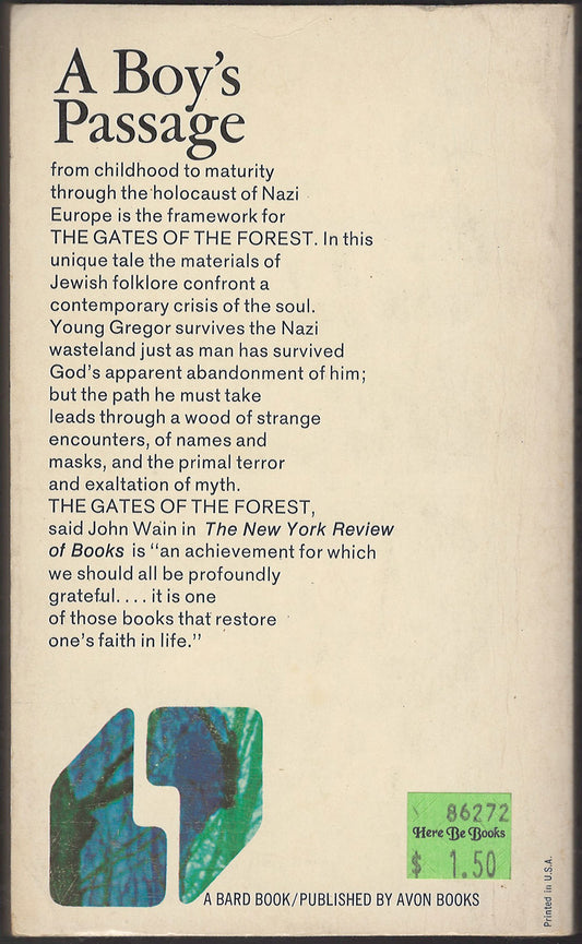 The Gates of the Forest by Elie Wiesel back cover