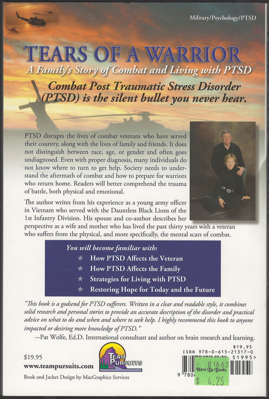Tears of a Warrior: A Family's Story of Combat and Living with PTSD back cover