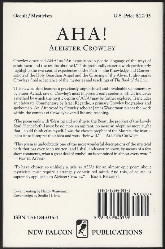 Aha! by Aleister Crowley back cover