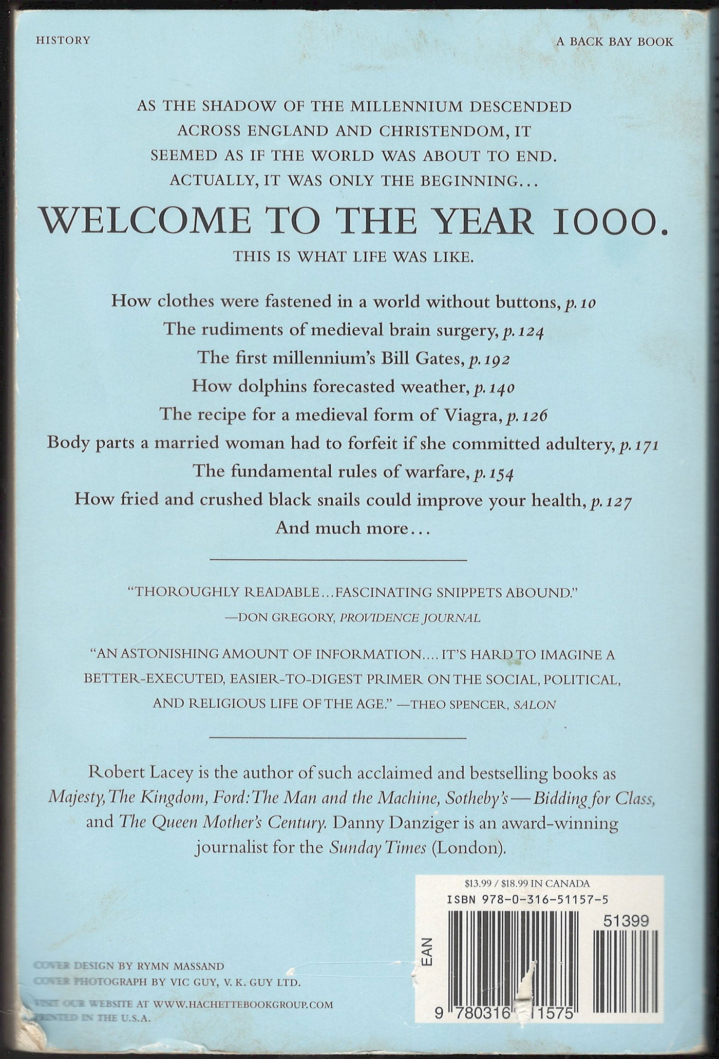 Year 1000 What Life Was Like at the Turn of the First Millennium back cover