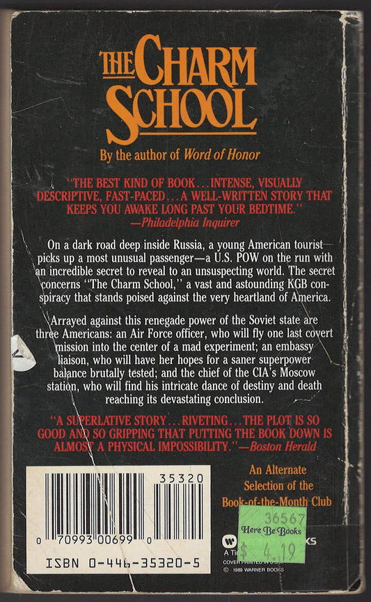 Charm School by Nelson DeMille back cover
