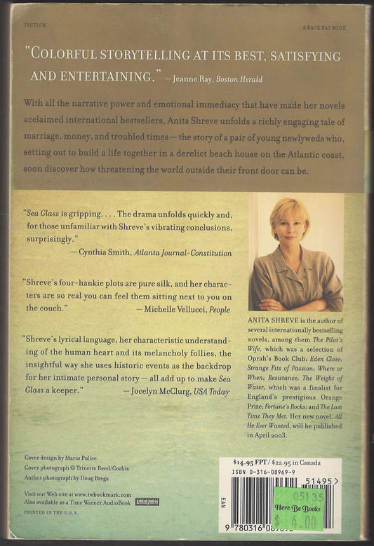 Sea Glass by Anita Shreve back cover