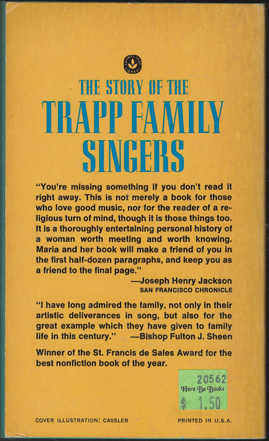 The Story of the Trapp Family Singers by Maria Trapp back cover