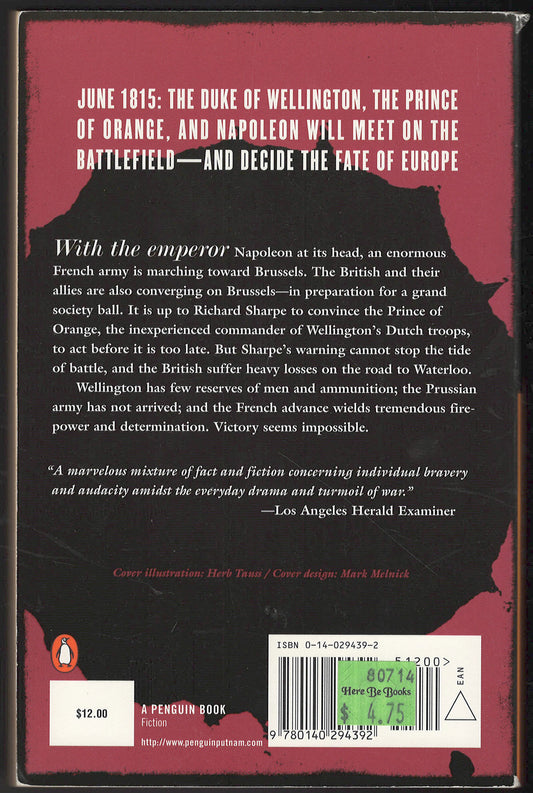 Waterloo by Bernard Cornwell back cover