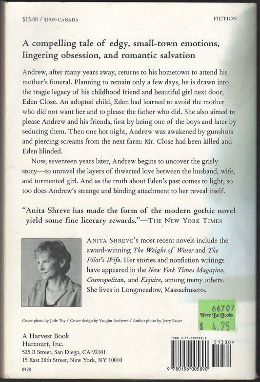 Eden Close by Anita Shreve back cover