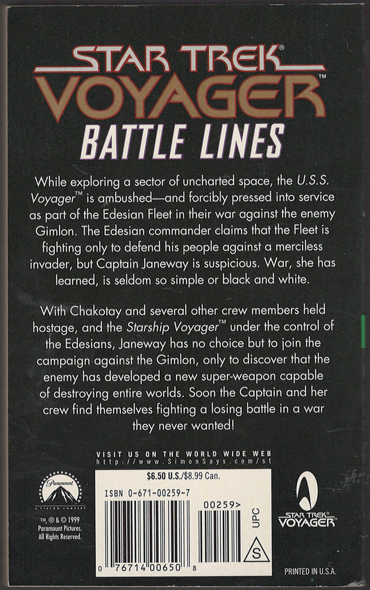 Battle Lines by Dave Galanter and Greg Brodeur back cover