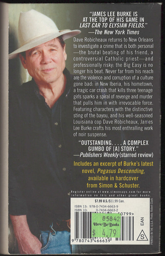 Last Car to Elysian Fields by James Lee Burke back cover