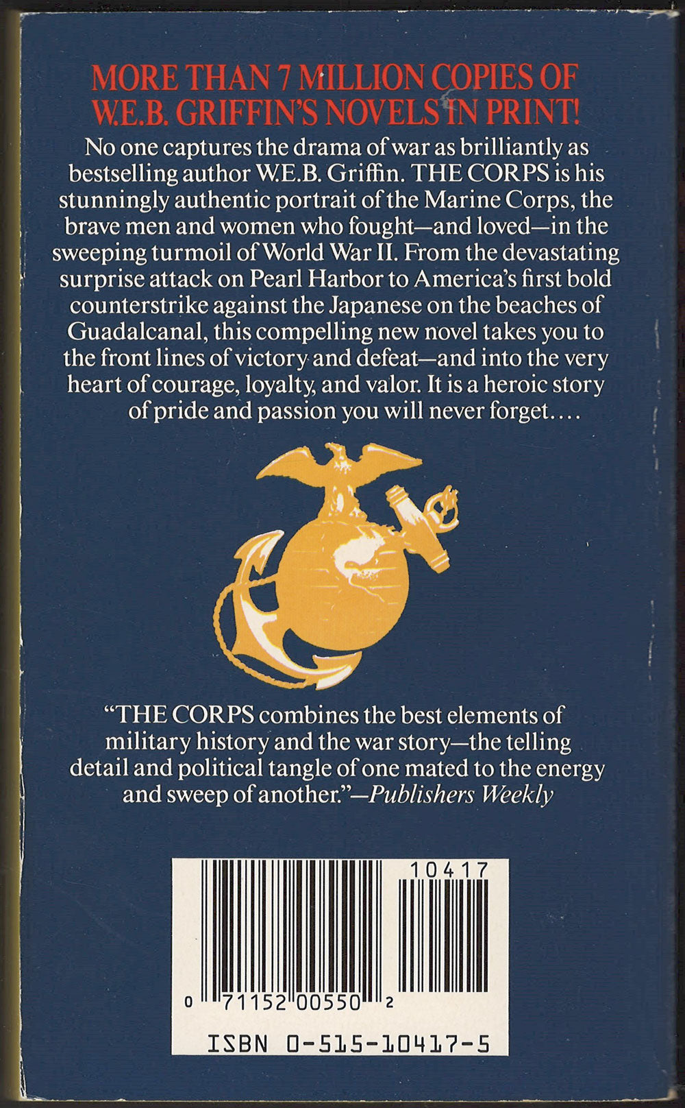 Counterattack by W.E.B. Griffin back cover