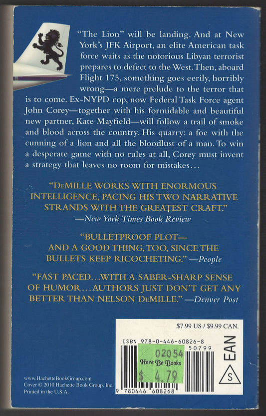 Lion's Game by Nelson DeMille back cover