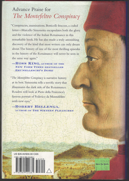Montefeltro Conspiracy by Marcello Simonetta back cover