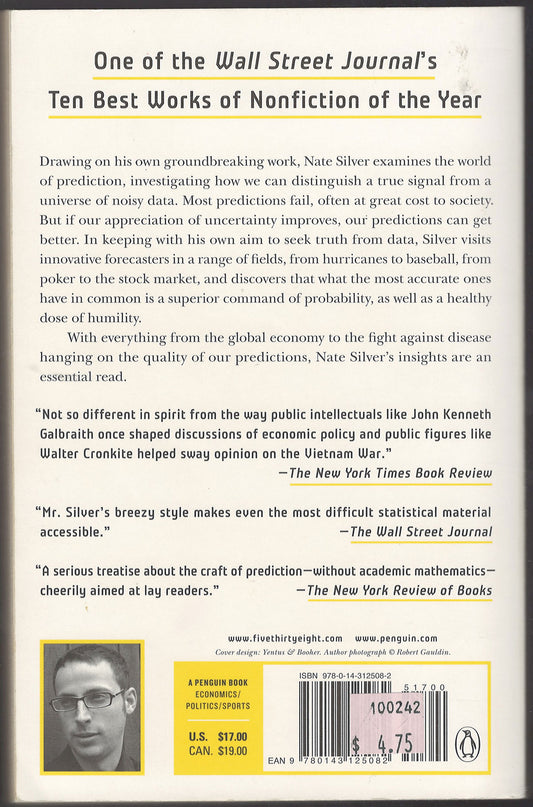 The Signal and the Noise by Nate Silver back cover