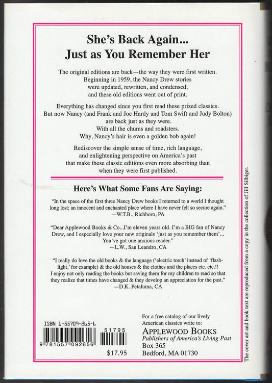 The Quest of the Missing Map by Carolyn Keene back cover