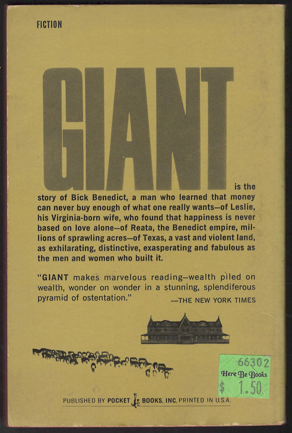 Giant by Edna Ferber back cover