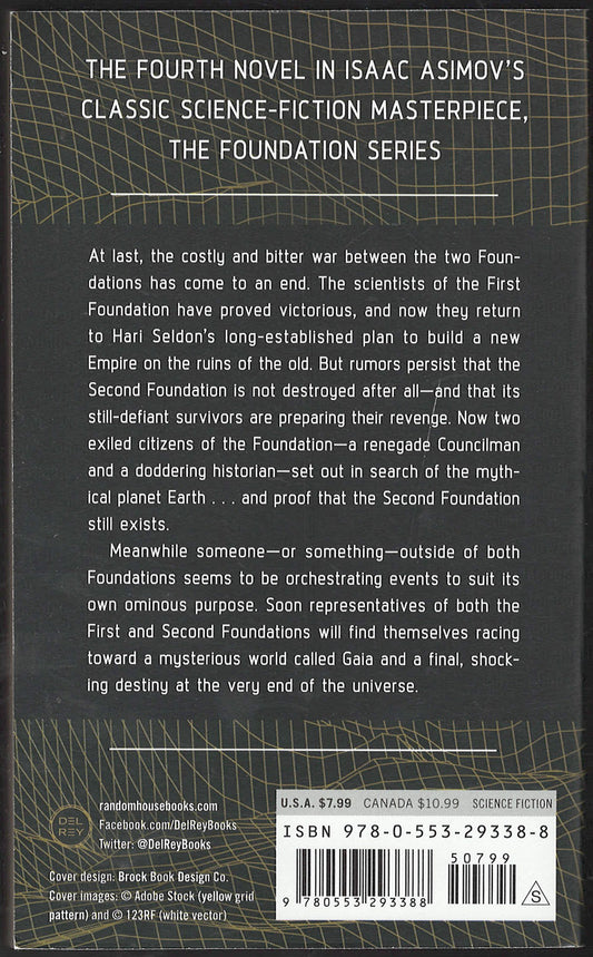 Foundation's Edge by Isaac Asimov back cover
