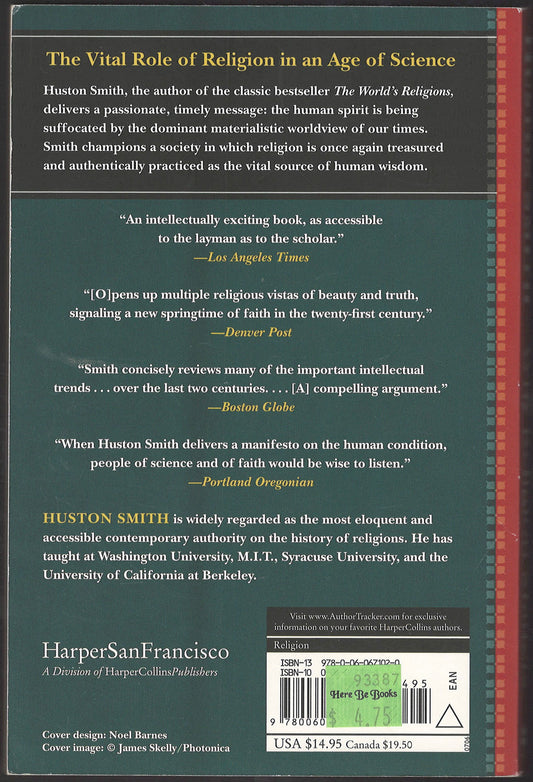 Why Religion Matters by Huston Smith back cover
