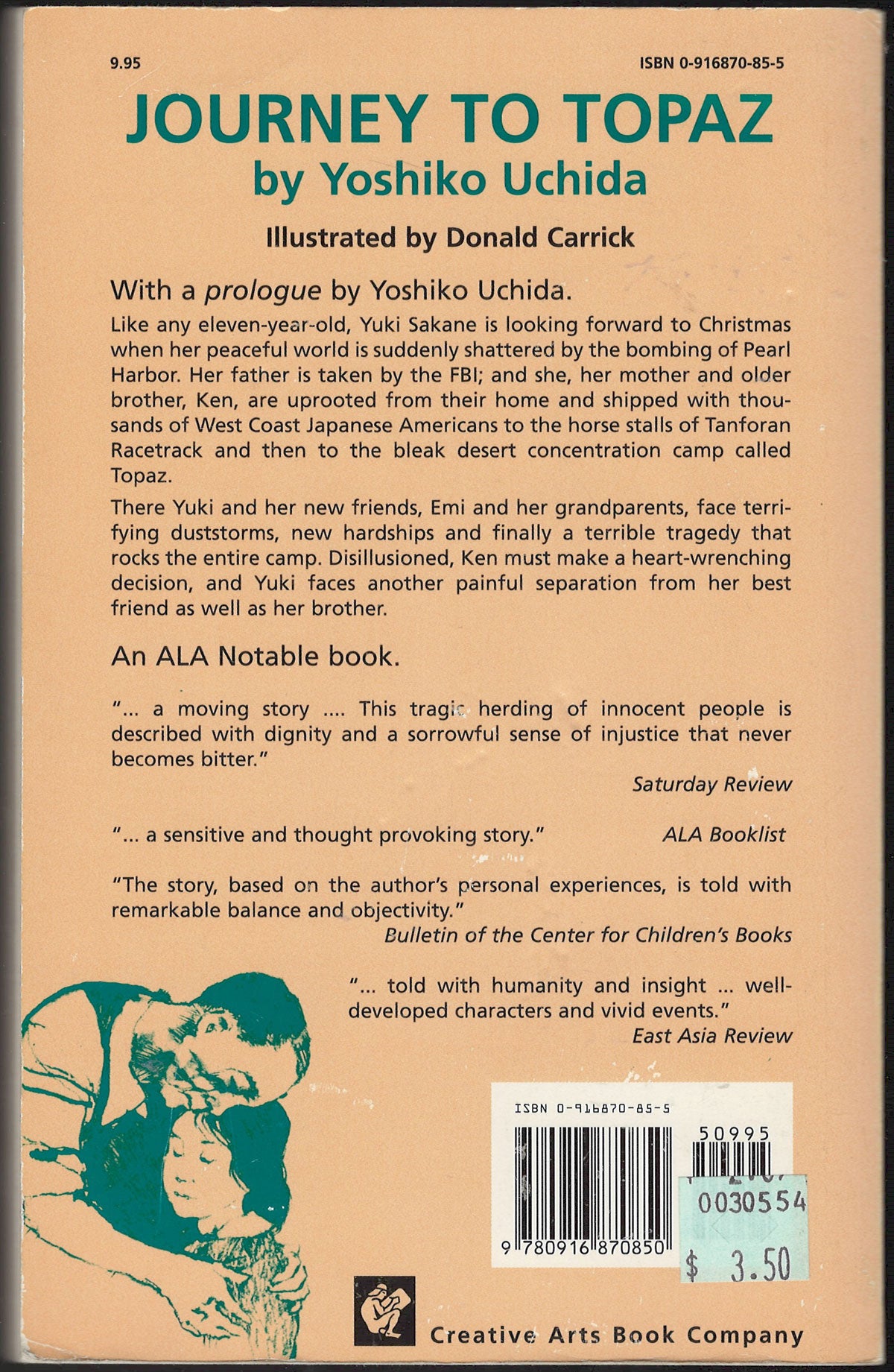 Journey to Topaz by Yoshiko Uchida back cover