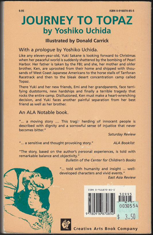 Journey to Topaz by Yoshiko Uchida back cover