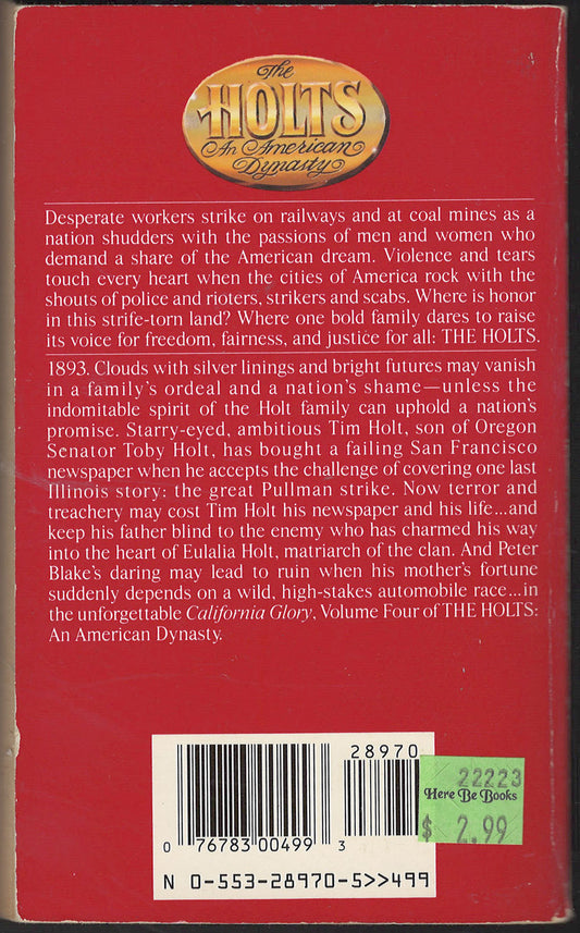 California Glory by Dana Fuller Ross back cover