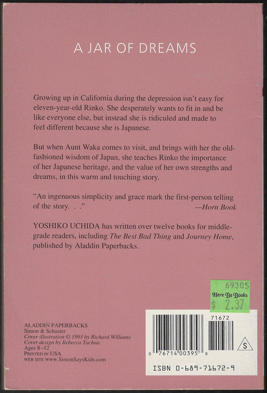A Jar of Dreams by Yoshiko Uchida back cover