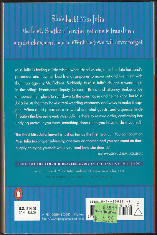 Miss Julia Throws a Wedding by Ann Ross back cover