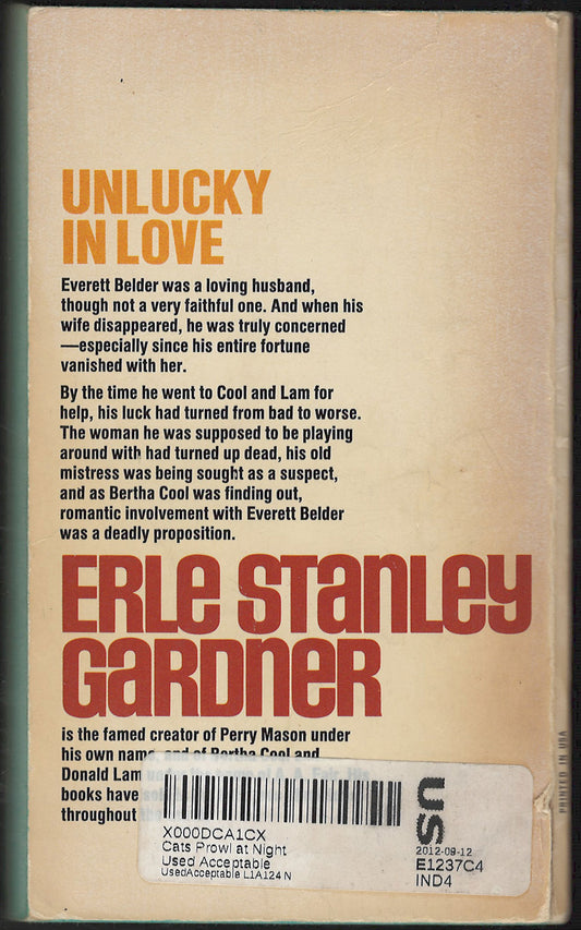 Cats Prowl at Night by A. A. Fair back cover