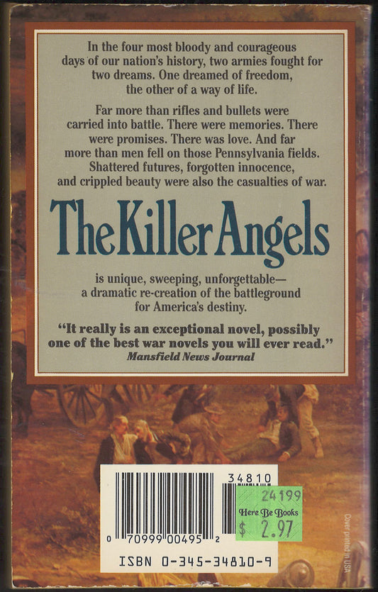 The Killer Angels by Michael Shaara back cover