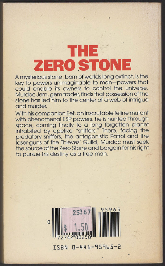 The Zero Stone by Andre Norton back cover