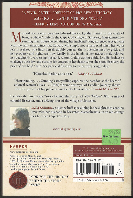 Widow's War by Sally Gunning back cover