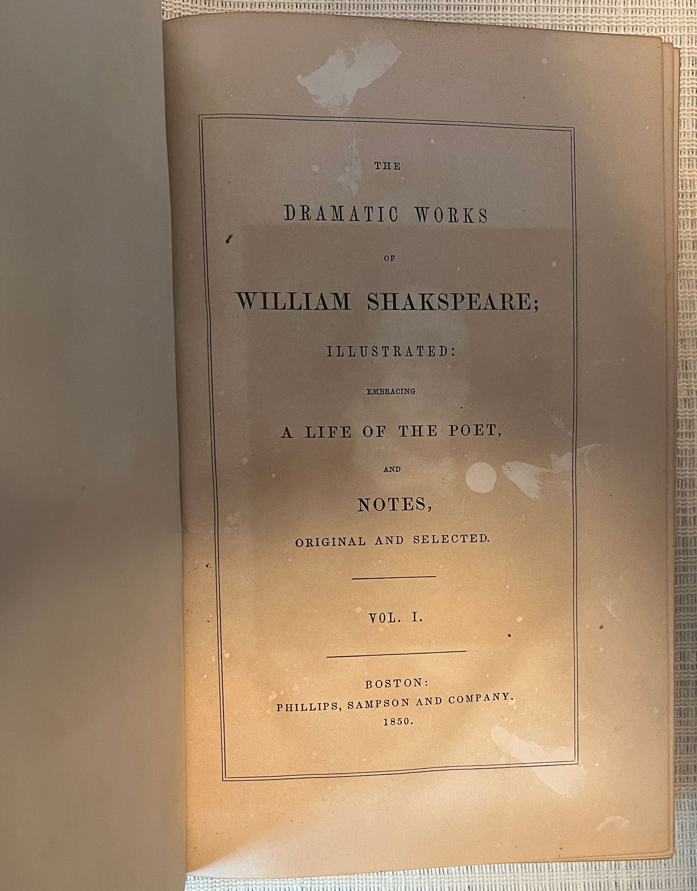 Complete Works of William Shakespeare title page