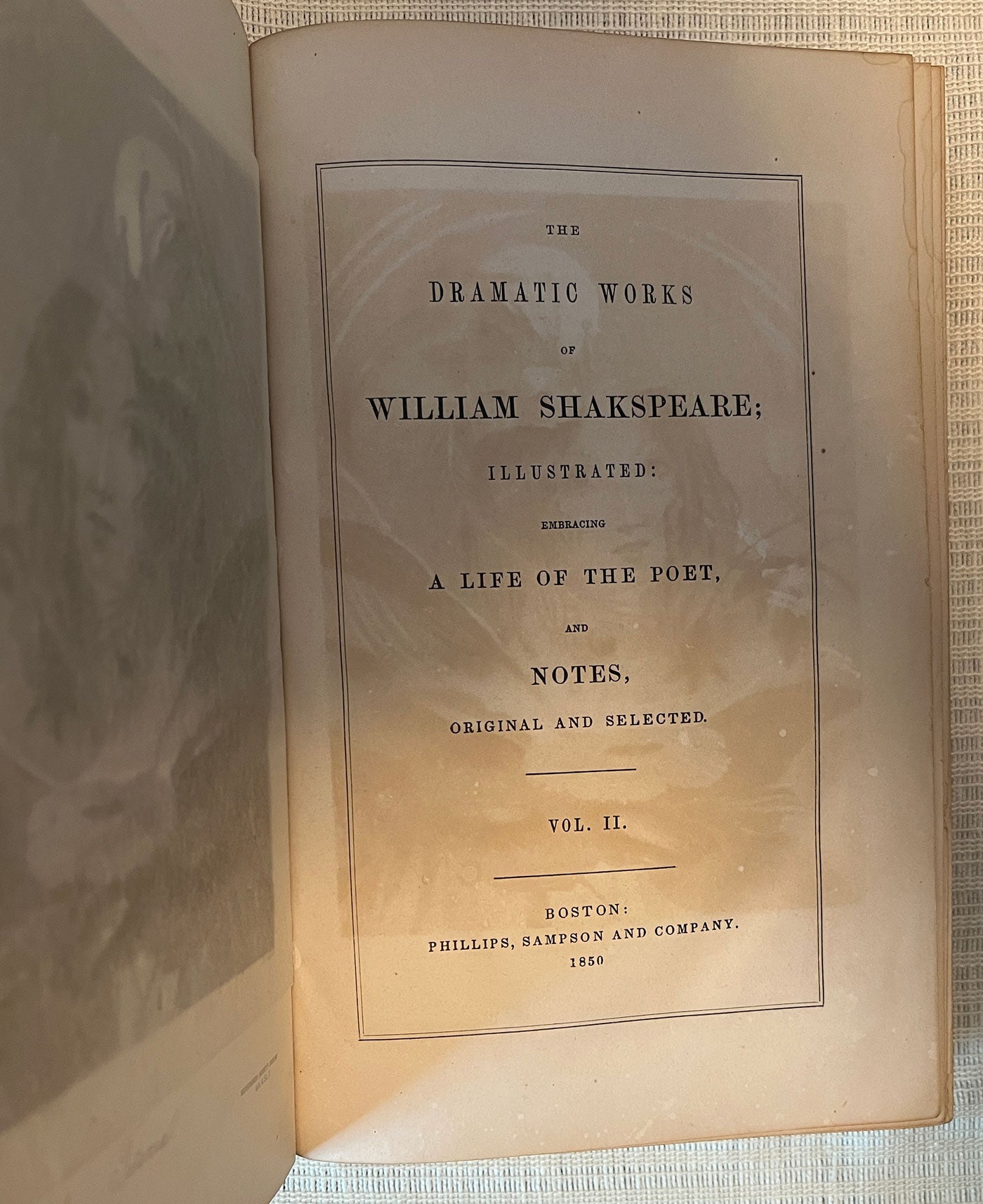 Complete Works of William Shakespeare volume 2 title page