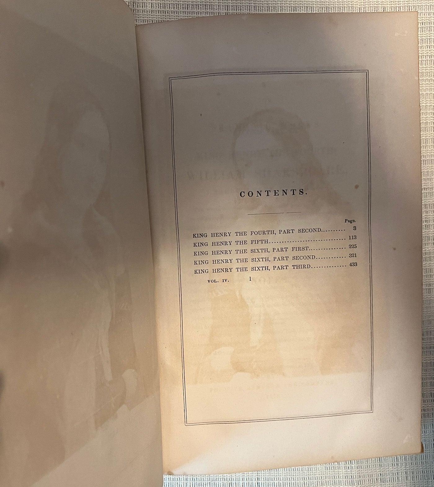 Complete Works of William Shakespeare volume 4 contents