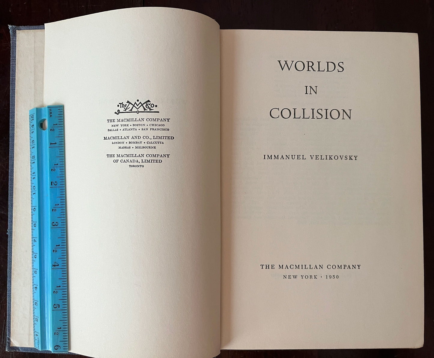 Worlds in Collision by Immanuel Velikovsky title page