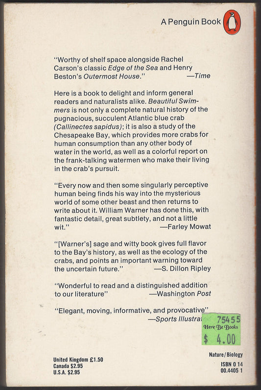 Beautiful Swimmers by William Warner back cover