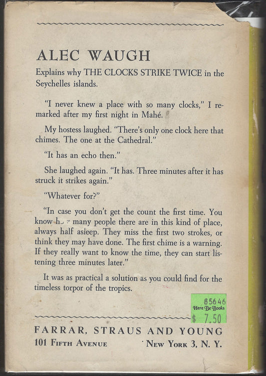 Where the Clock Strikes Twice by Alec Waugh back cover