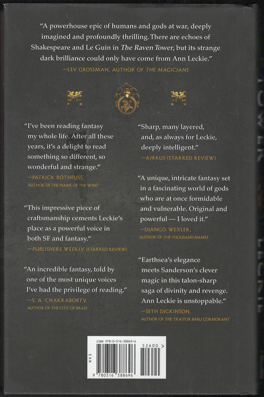 The Raven Tower by Ann Leckie back cover
