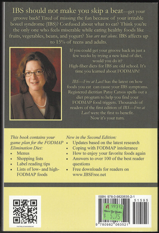 IBS: Free at Last! Change Your Carbs, Change Your Life with the FODMAP Elimination Diet back cover