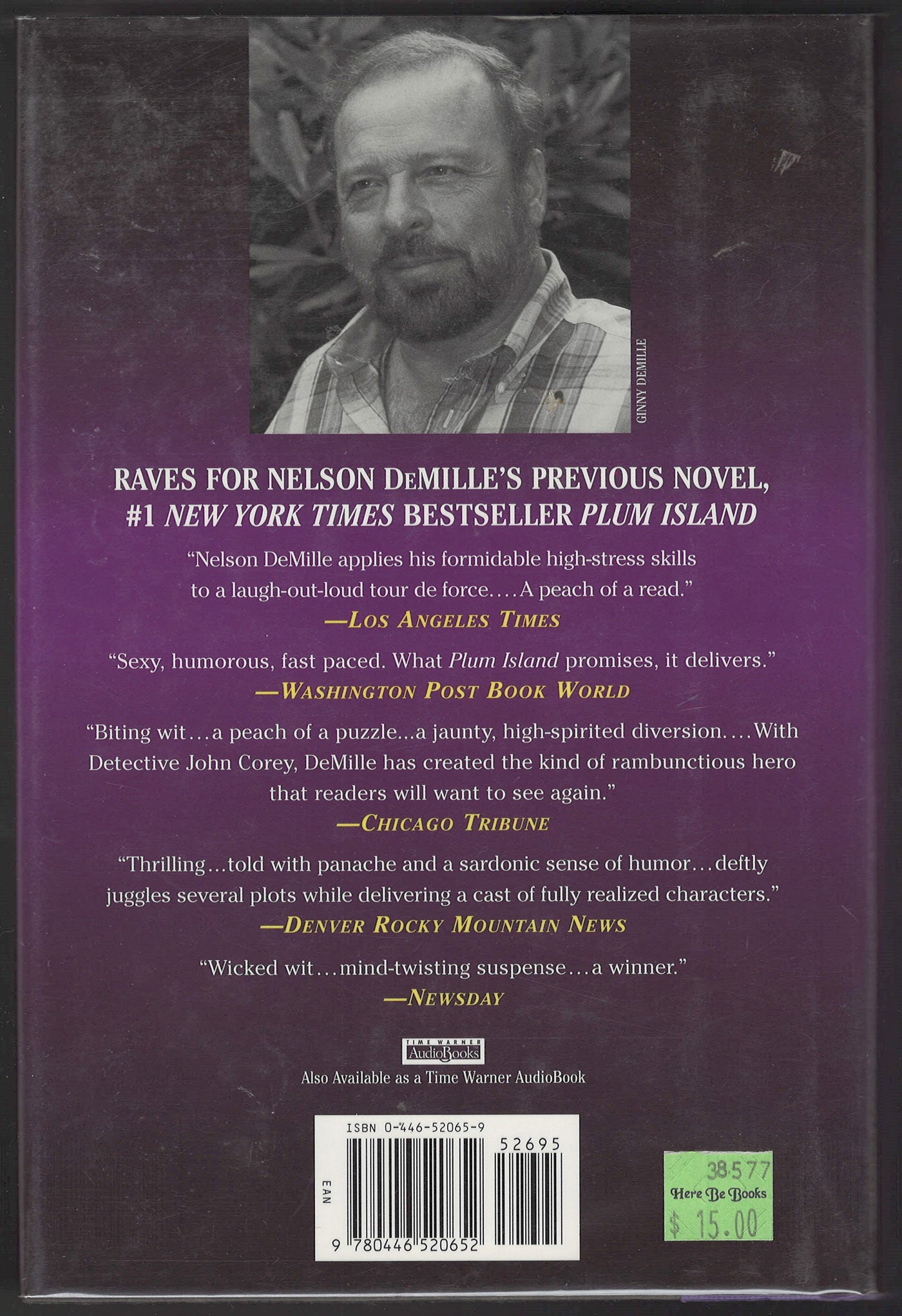 Lion's Game by Nelson DeMille back cover